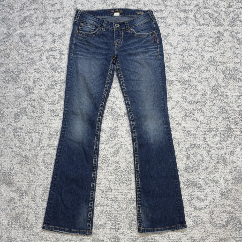 Silver Jeans‎ Co. Berkley Surplus Bootcut Low Rise Women's Blue Jeans Size 28x33